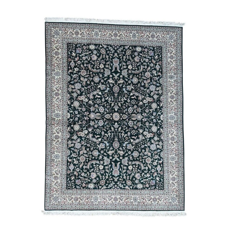 Shahbanu Rugs Sino Kashan Dense Weave Handmade Oriental Rug (9'0" x 12'1") - 9'0" x 12'1"