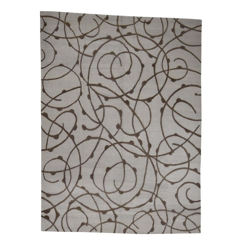 Shahbanu Rugs Tone on Tone Wool and Silk Nepali Hand Knotted Oriental Rug (9'1" x 12'3") - 9'1" x 12'3"