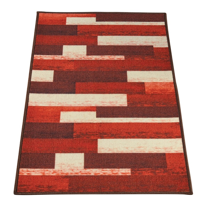 Patchwork Block Skid-Resistant Accent Rug - 12.750 x 6.000 x 5.000