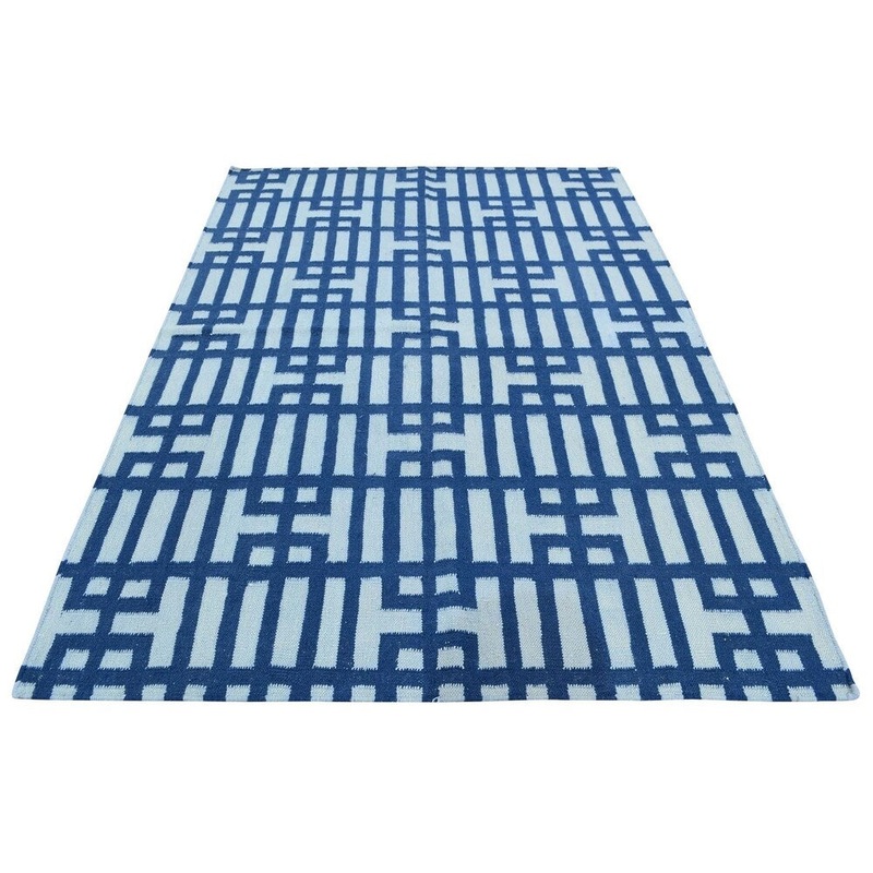 Shahbanu Rugs Hand Woven Flat Weave Reversible Kilim Pure Wool Rug (4'2" x 6'2") - 4'2" x 6'2"