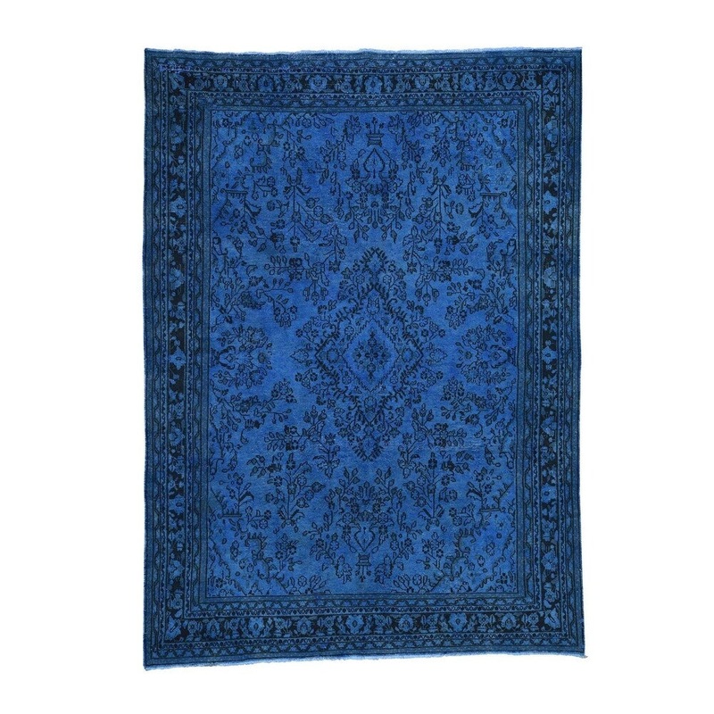 Shahbanu Rugs Overdyed Persian Bibikabad Pure Wool Hand-Knotted Oriental Rug (8'7" x 11'10") - 8'7" x 11'10"
