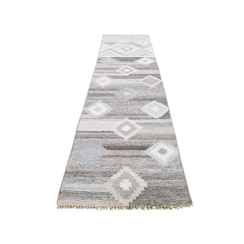 Shahbanu Rugs Reversible Flat Weave Anatolian Kilim Hand Woven Runner Oriental Rug (2'7" x 12'0") - 2'7" x 12'0"