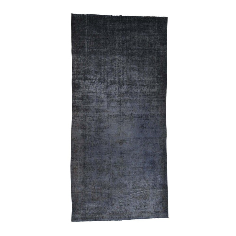 Shahbanu Rugs Semi Antique Overdyed Persian Kerman Hand Knotted Gallery Size Rug (9'6" x 20'0") - 9'6" x 20'0"