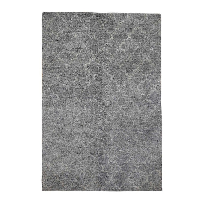 Shahbanu Rugs Thick and Plush Moroccan Berber Hand Knotted Pure Wool Oriental Rug (6'0" x 9'0") - 6'0" x 9'0"