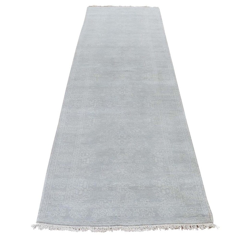 Shahbanu Rugs Turkish Knot Oushak Design Runner Hand-Knotted Pure Wool Oriental Rug (2'5" x 9'8") - 2'5" x 9'8"