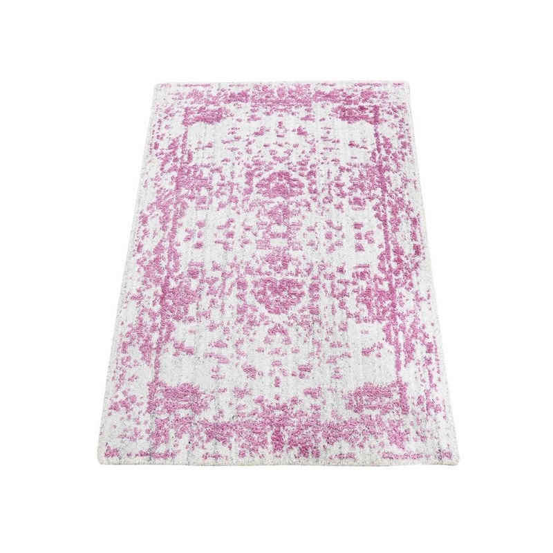 Shahbanu Rugs Hand-Loomed Wool and Silk Broken Persian Design Oriental Rug (2'0" x 3'0") - 2'0" x 3'0"