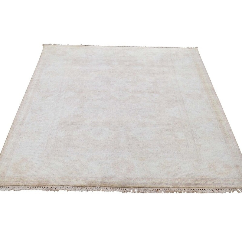 Shahbanu Rugs Indo Oushak Pure Wool Hand-Knotted Oriental Rug (4'0" x 6'0") - 4'0" x 6'0"