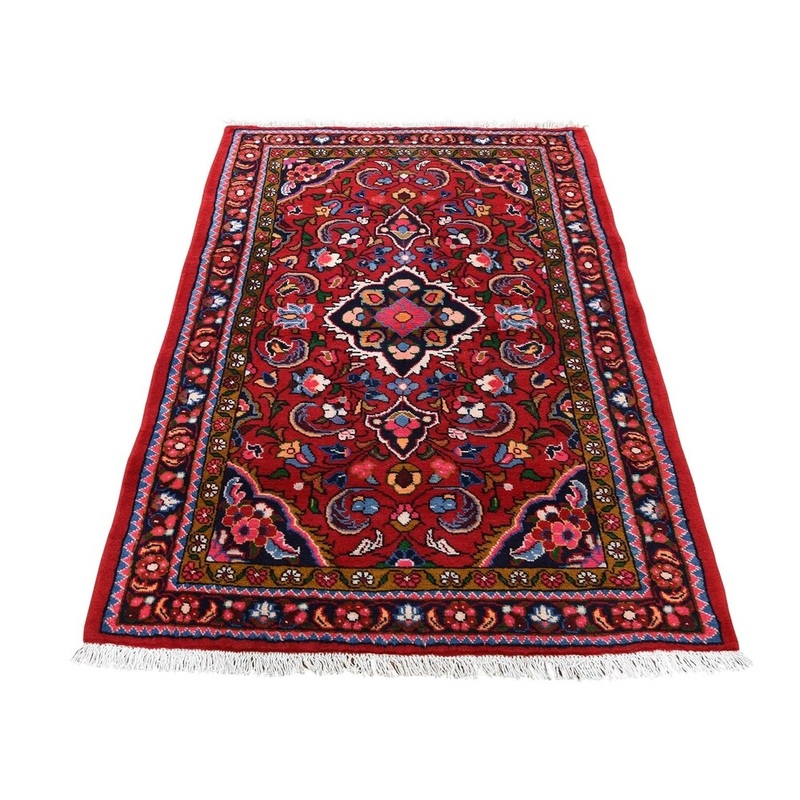 Shahbanu Rugs New Persian Lilahan Pure Wool Hand-Knotted Oriental Rug (3'2" x 4'10") - 3'2" x 4'10"