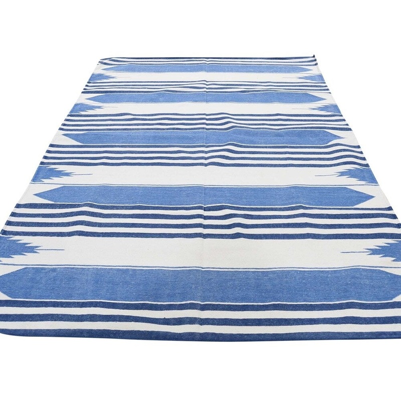 Shahbanu Rugs Pure Cotton Reversible Durie Kilim Flat Weave Hand Woven Oriental Rug (4'0" x 6'0") - 4'0" x 6'0"