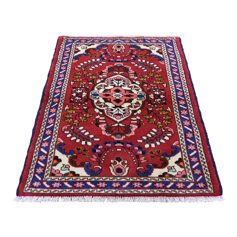 Shahbanu Rugs Red New Persian Lilahan Pure Wool Hand-Knotted Oriental Rug (2'8" x 4'0") - 2'8" x 4'0"