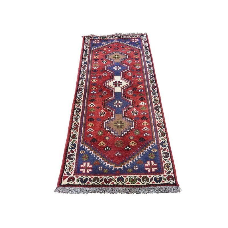 Shahbanu Rugs Red New Pure Wool Hand-knotted Runner Oriental Rug (2'3" x 6'0") - 2'3" x 6'0"