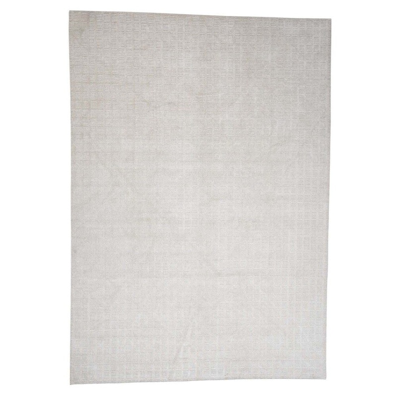 Shahbanu Rugs Tone on Tone Wool and Silk Modern Hand Loomed Rug (10'0" x 14'0") - 10'0" x 14'0"