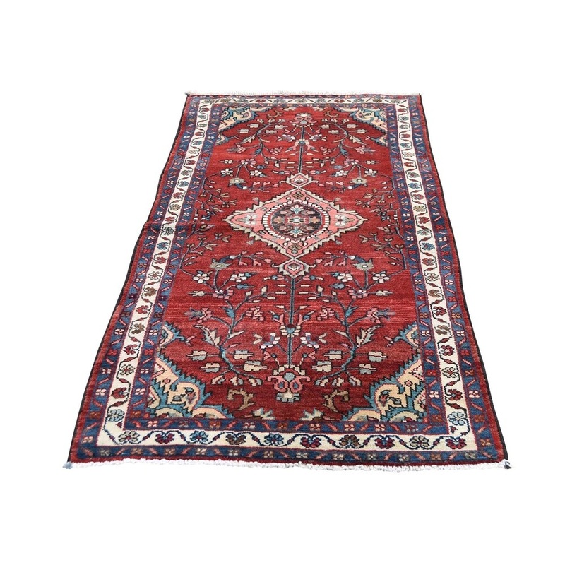 Shahbanu Rugs Vintage Bohemian Persian Lilahan Pure Wool hand-Knotted Oriental Rug (2'9" x 6'3") - 2'9" x 6'3"