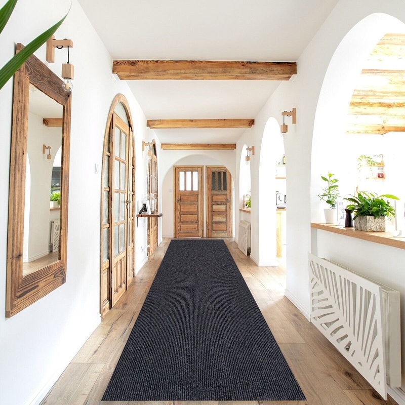 Outdoor/Indoor Custom Size Carpet Runner Rug 42'' wide x your choice of length with Non-Slip PVC Backing