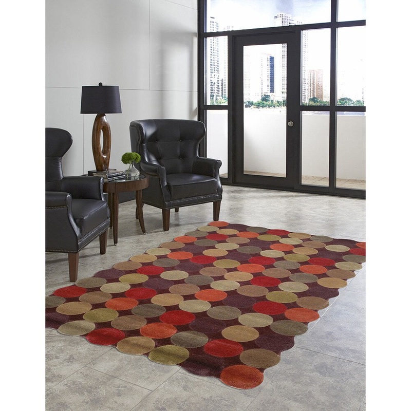 Ring Toss Multicolored Geometric Indoor Rug (7'6 x 9'6)
