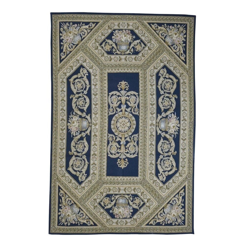 Shahbanu Rugs Aubusson Weave With Charles X Design Neo Class Hand Woven Rug (5'9" x 8'9") - 5'9" x 8'9"