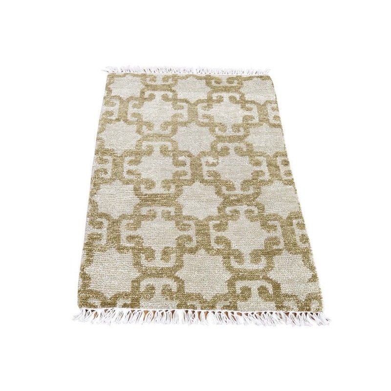 Shahbanu Rugs Hand Knotted Pure Wool Mosaic Design Oriental Rug (2'0" x 2'9") - 2'0" x 2'9"
