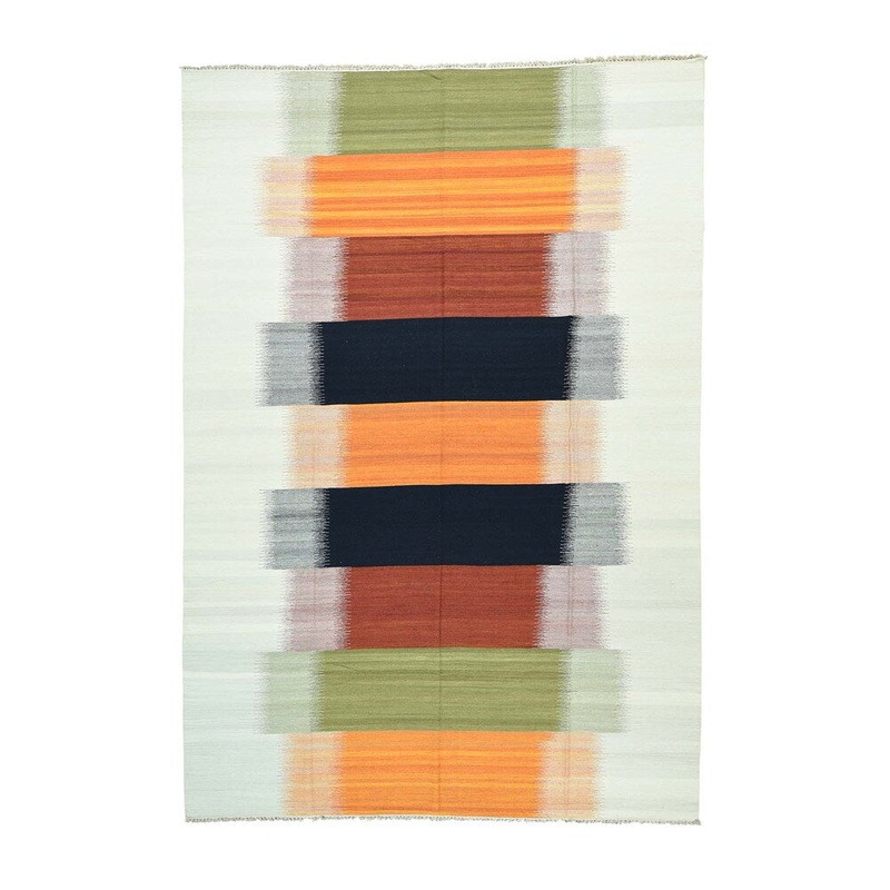 Shahbanu Rugs Handwoven Flatweave Durie Kilim Multicolor Wool Carpet - Multi