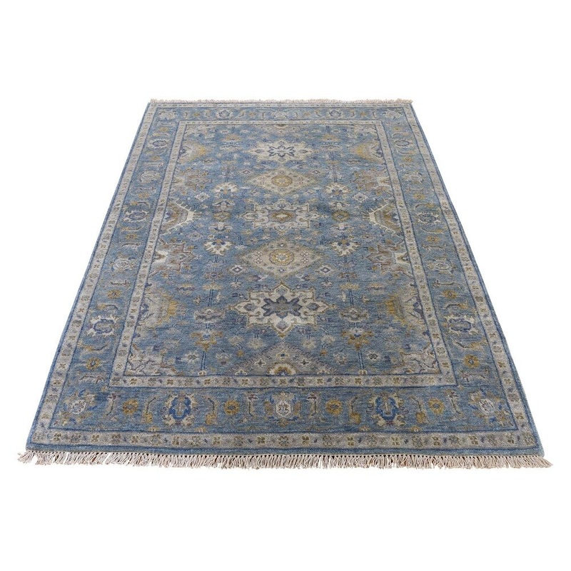 Shahbanu Rugs Karajeh Design Pure Wool Hand-Knotted Oriental Rug (4'3" x 6'0") - 4'3" x 6'0"