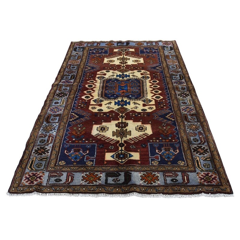 Shahbanu Rugs New Persian Malayer Pure Wool Hand-Knotted Oriental Rug (4'5" x 6'6") - 4'5" x 6'6"