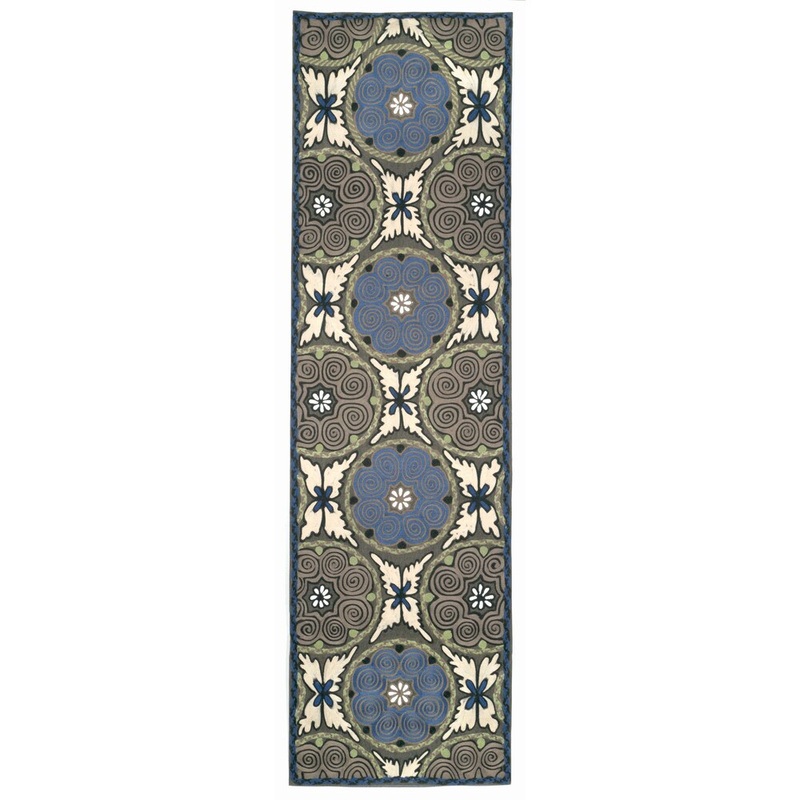 Ornamental Circles Outdoor Rug (2'3X8')