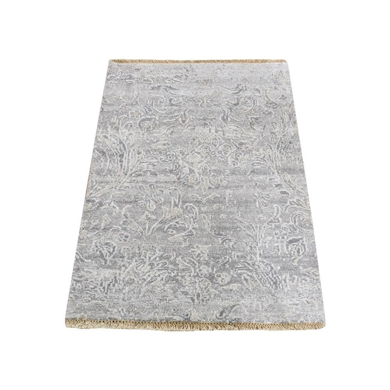 Shahbanu Rugs Broken Persian Design Wool and Silk Hand-Knotted Oriental Rug (2'0" x 3'0") - 2'0" x 3'0"
