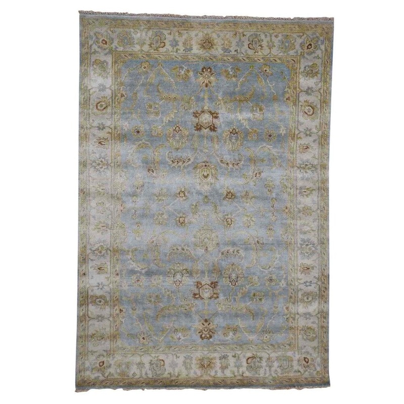 Shahbanu Rugs Hand Knotted 100 Percent Wool Oushak Oriental Rug (6'1" x 8'7") - 6'1" x 8'7"