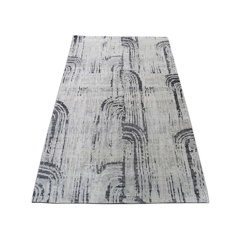 Shahbanu Rugs THE CANE Pure Silk With Oxidized Wool Hand-Knotted Oriental Rug (3'0" x 5'6") - 3'0" x 5'6"