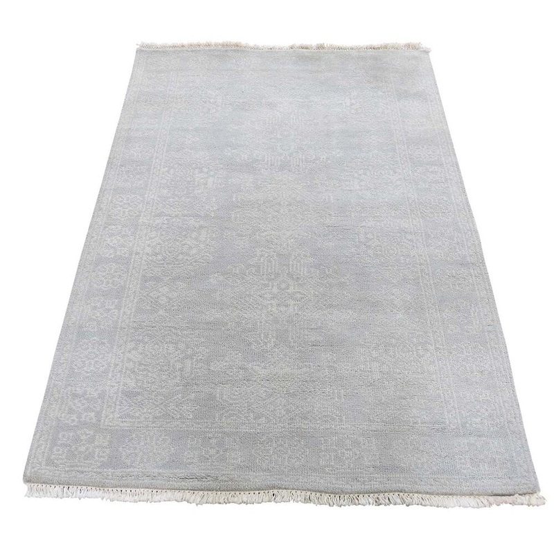 Shahbanu Rugs Turkish Knot Oushak Design Hand-Knotted Pure Wool Oriental Rug (3'0" x 4'10") - 3'0" x 4'10"