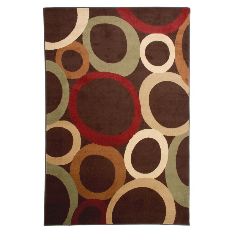 Orbital Brown Area Rug