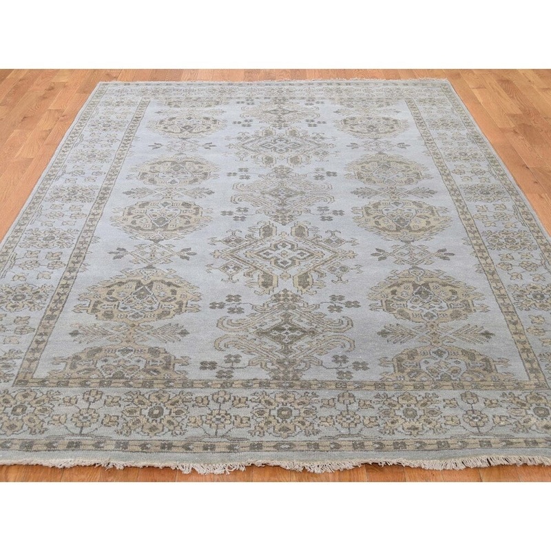Shahbanu Rugs Turkish Knot Oushak Design Hand-Knotted Pure Wool Oriental Rug (6'0" x 9'0") - 6'0" x 9'0"