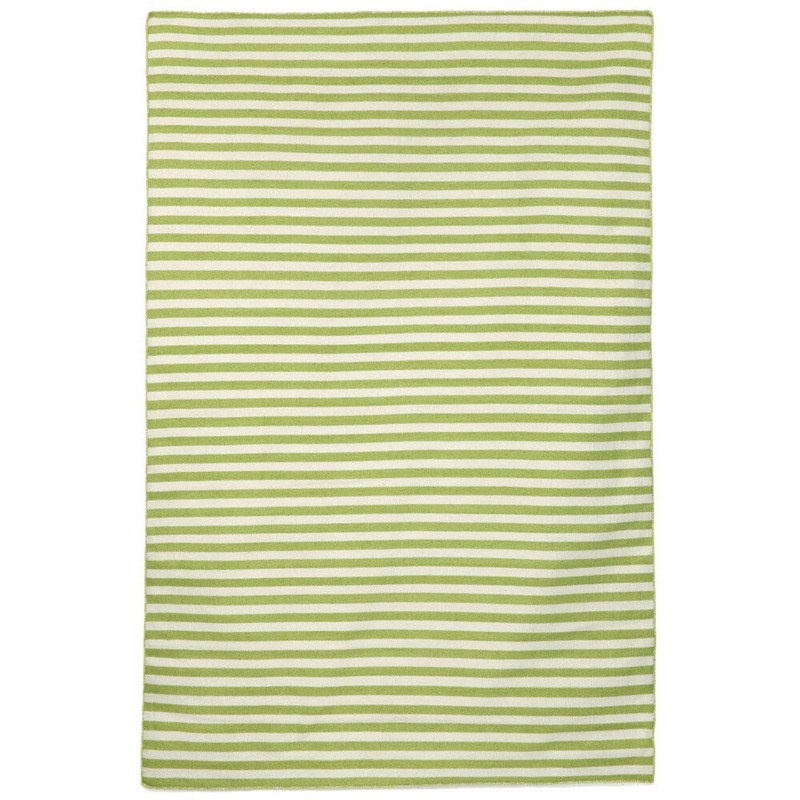 Petite Stripe Green Outdoor Rug (8'3X11'6)