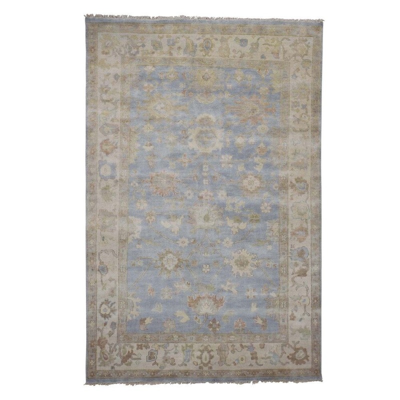 Shahbanu Rugs Hand Knotted 100 Percent Wool Oushak Oriental Rug (6'0" x 9'2") - 6'0" x 9'2"
