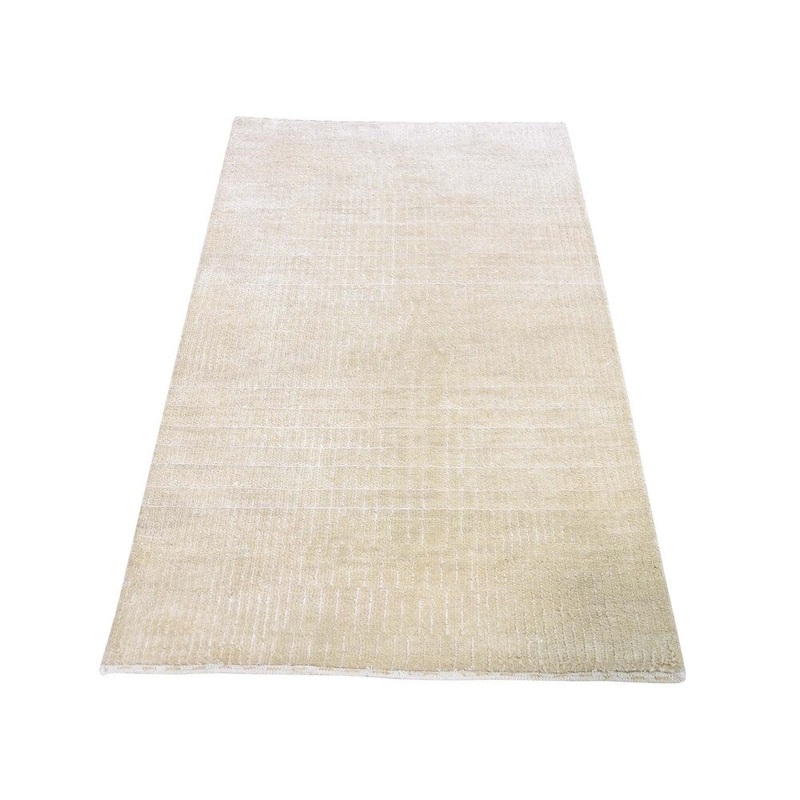 Shahbanu Rugs Hand-Knotted Wool and Silk Tone-on-Tone Nepali Oriental Rug (2'3" x 4'1") - 2'3" x 4'1"