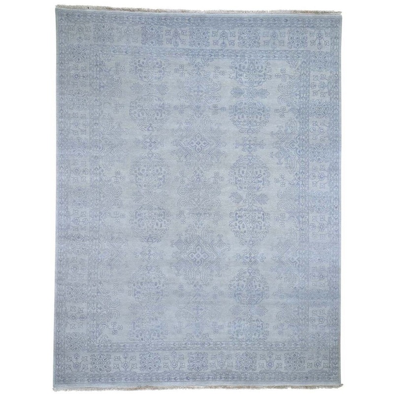 Shahbanu Rugs Turkish Knot Oushak Design Hand-Knotted Pure Wool Oriental Rug (7'10" x 10'2") - 7'10" x 10'2"