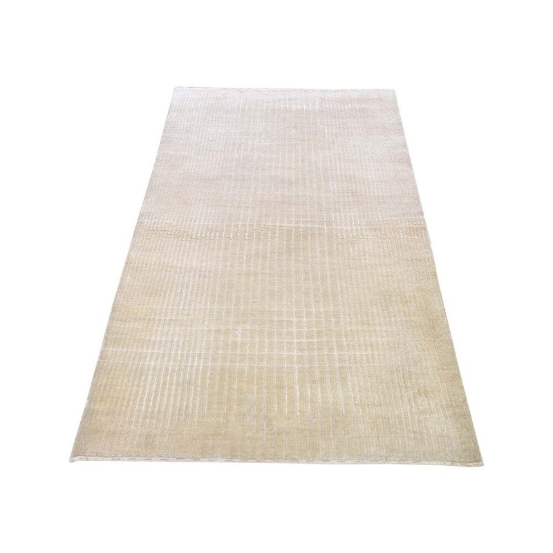 Shahbanu Rugs Hand-Knotted Wool and Silk Tone-on-Tone Nepali Oriental Rug (2'8" x 5'4") - 2'8" x 5'4"