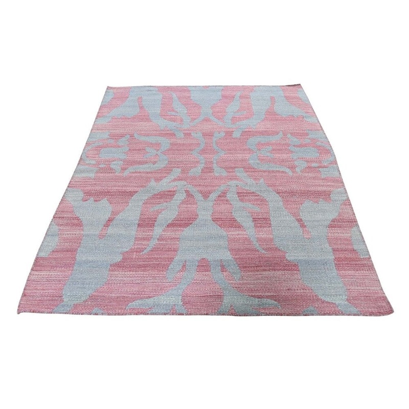 Shahbanu Rugs Pure Wool Reversible Kilim Flat Weave Hand-Woven Oriental Rug (4'0" x 6'2") - 4'0" x 6'2"