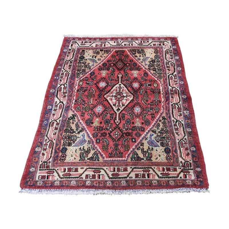 Shahbanu Rugs Sarouk Mir Pure Wool Hand-Knotted Oriental Rug (3'2" x 4'5") - 3'2" x 4'5"
